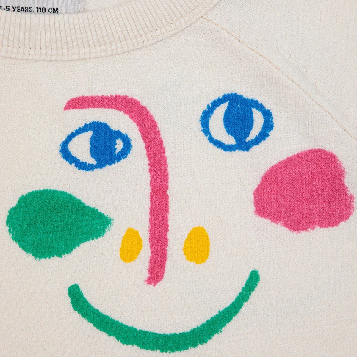 Smiling Mask all over cropped sweatshirt