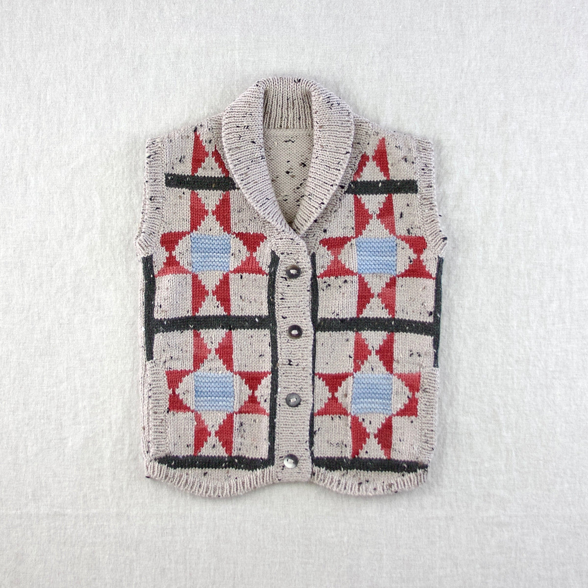 Patchwork Quilt Button Vest