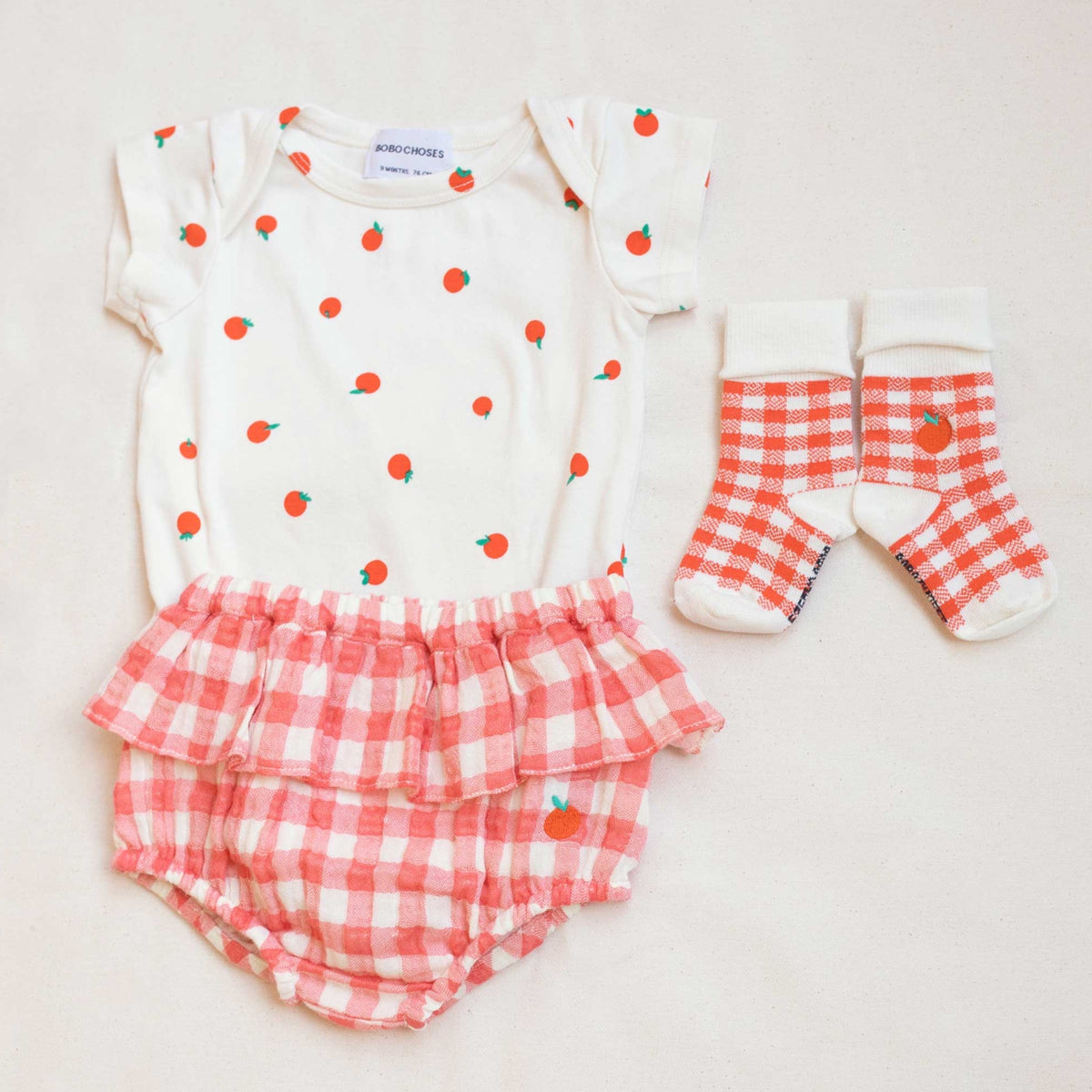 Baby Tomato body and Vichy accessories set