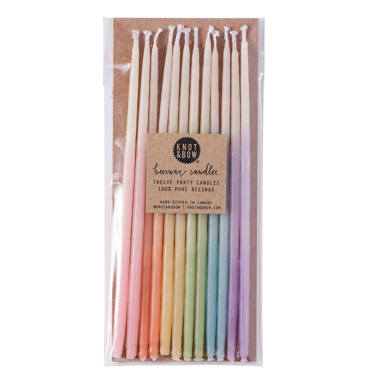 Tall Ombre Beeswax Birthday Candles