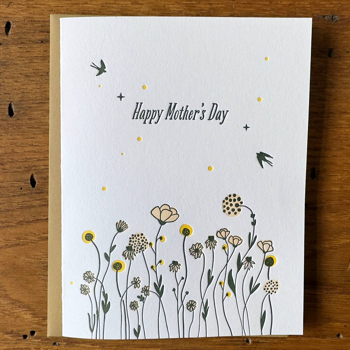 Mother&#39;s Day Wildflowers Letterpress Card