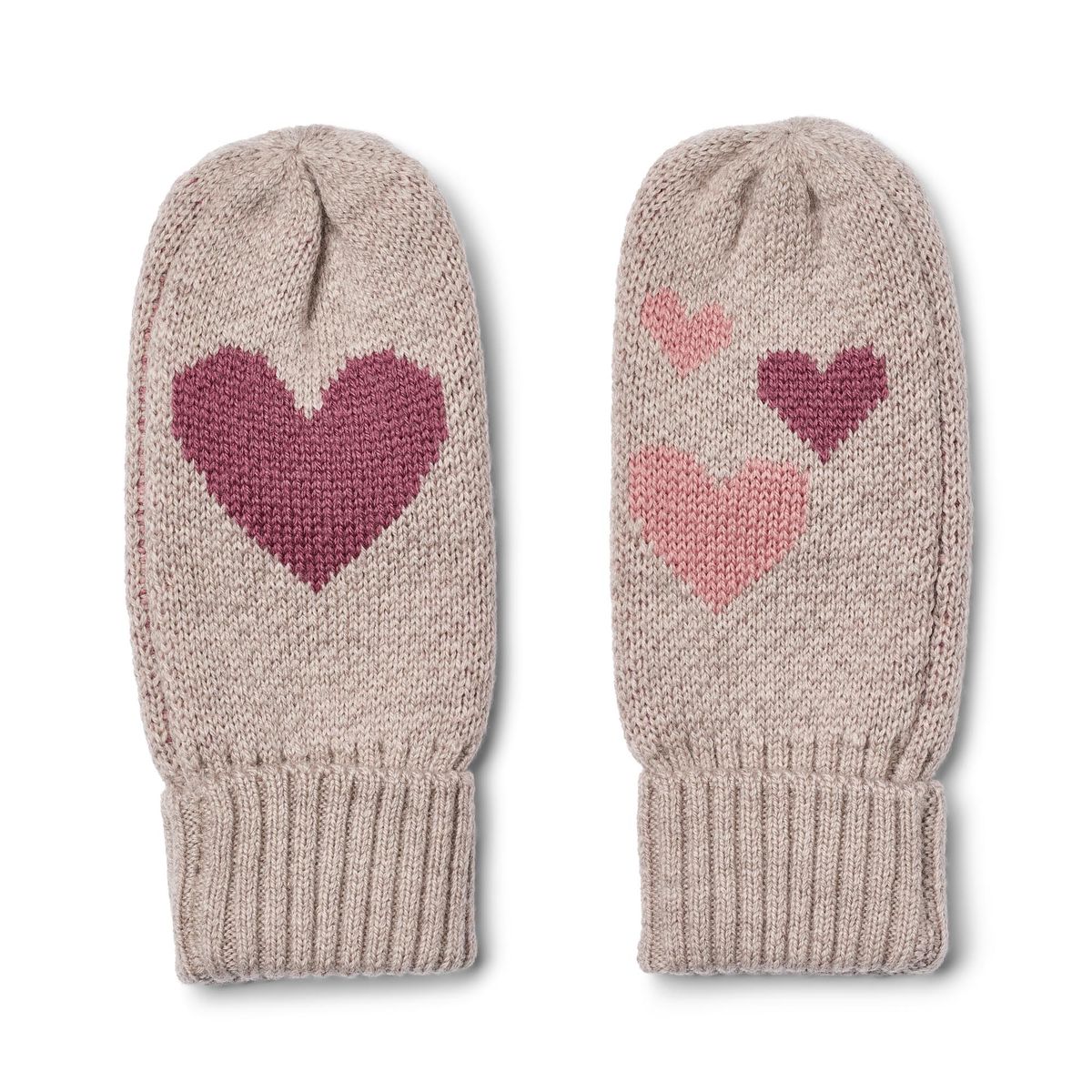 Jacquared Mitten Hearts