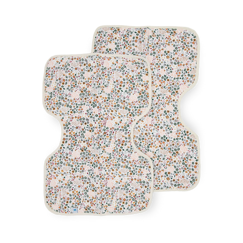 Cotton Muslin Burp Cloth 2 Pack - Pressed Petals