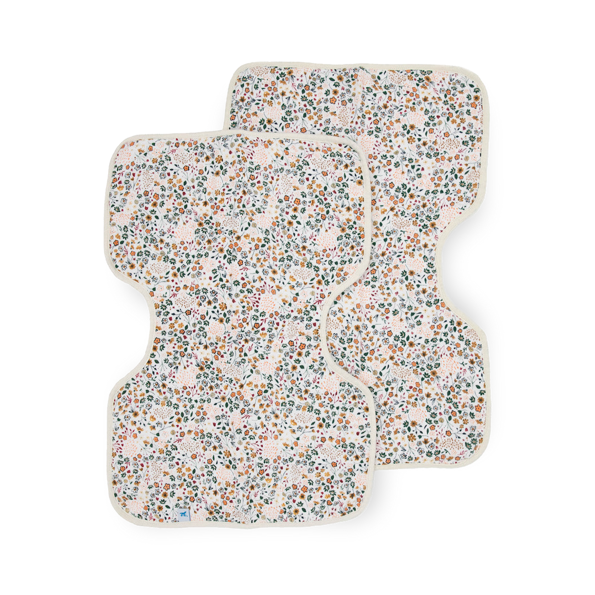 Cotton Muslin Burp Cloth 2 Pack - Pressed Petals