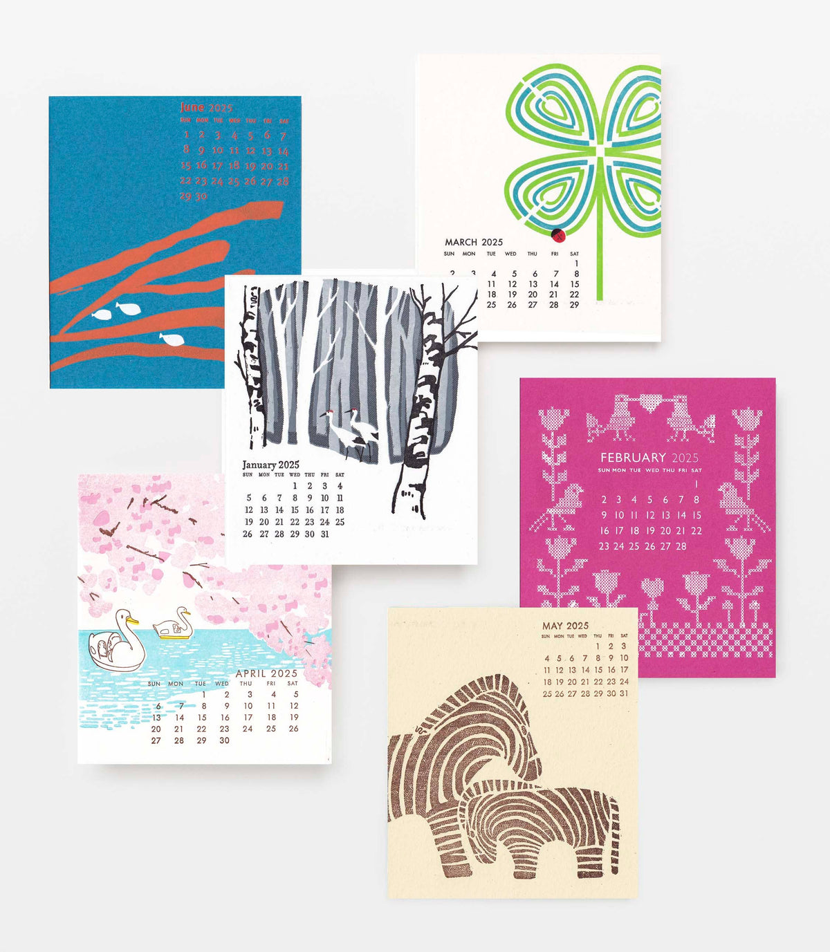 2025 Letterpress &amp; Silkscreen Desk Calendar