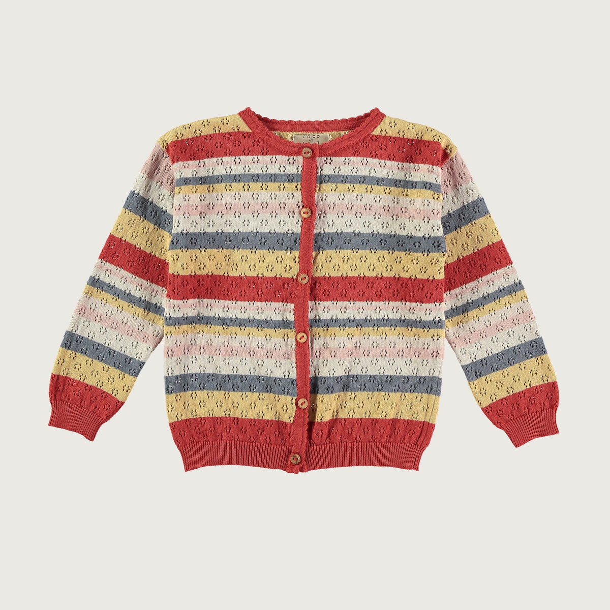 Openwork Stripes Cardigan