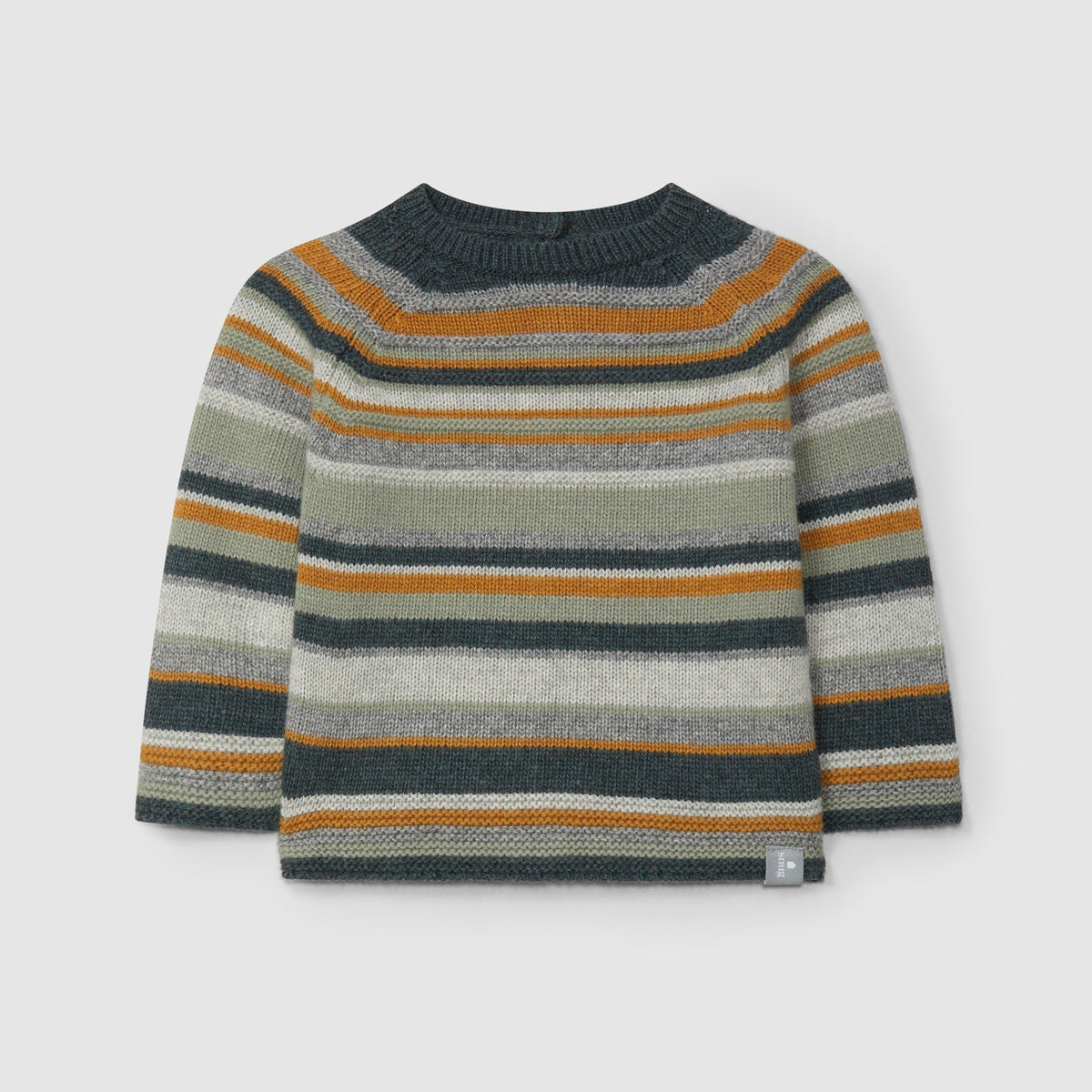 Knitted Sweater with embossed stripes