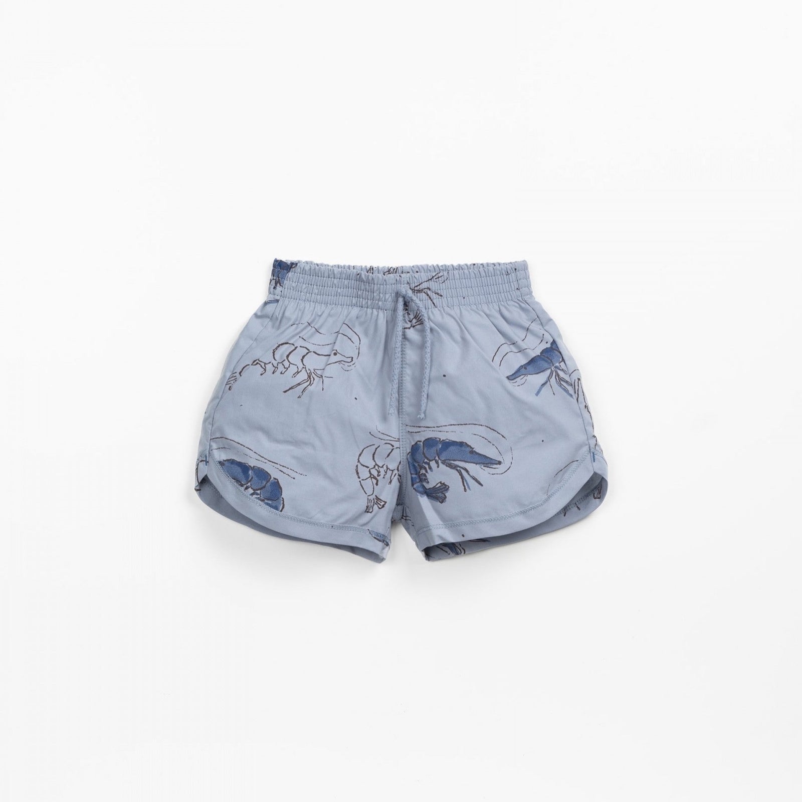 Children's swimsuit shorts with a prawn print
