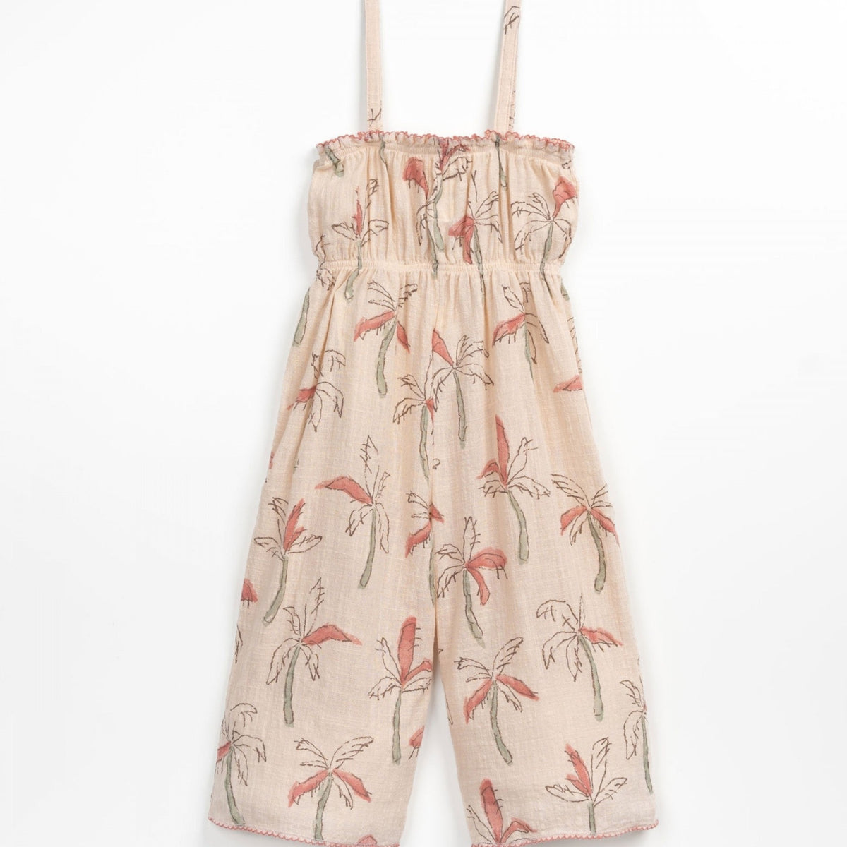 Palm Print Woven Jumpsuit