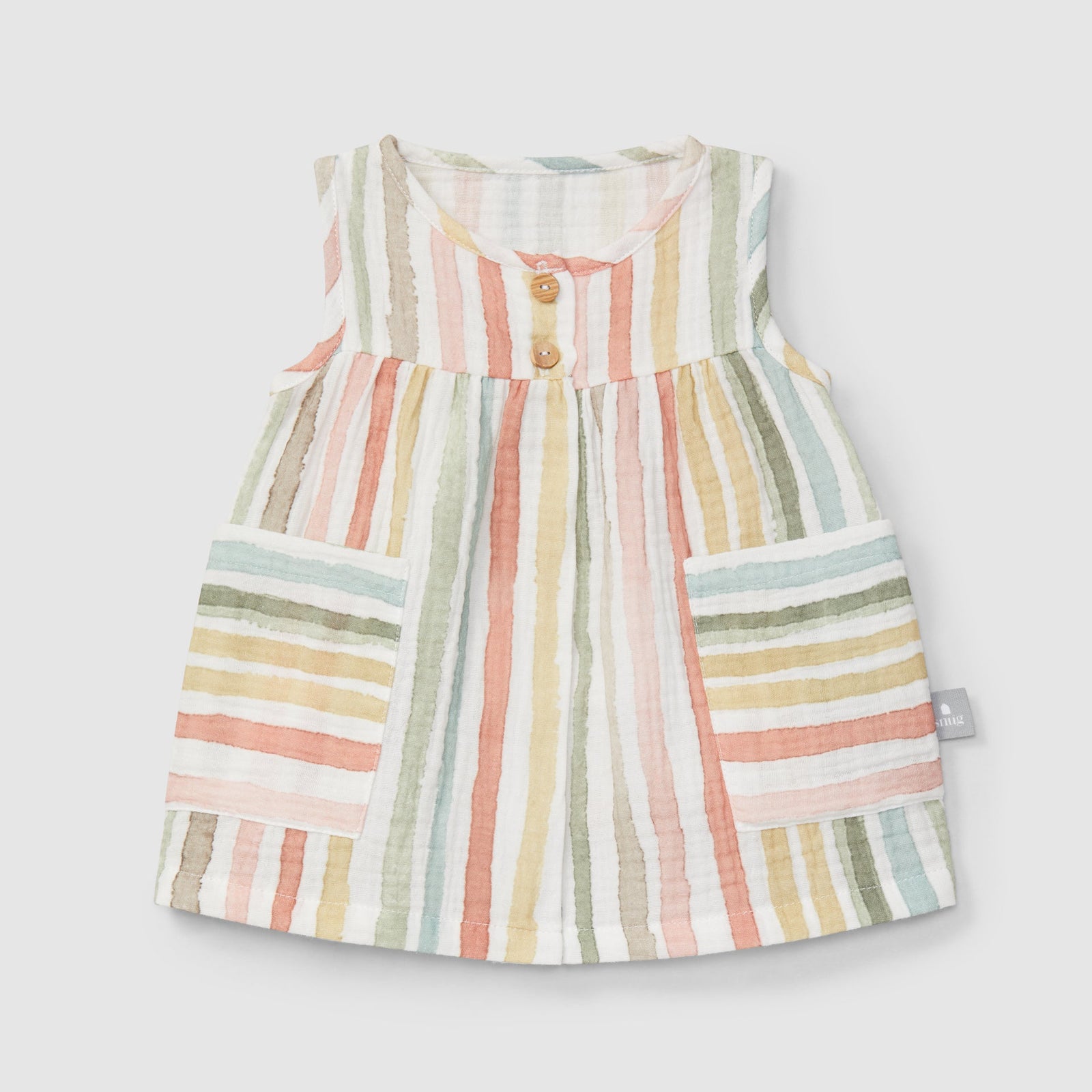 Multi-color striped dress