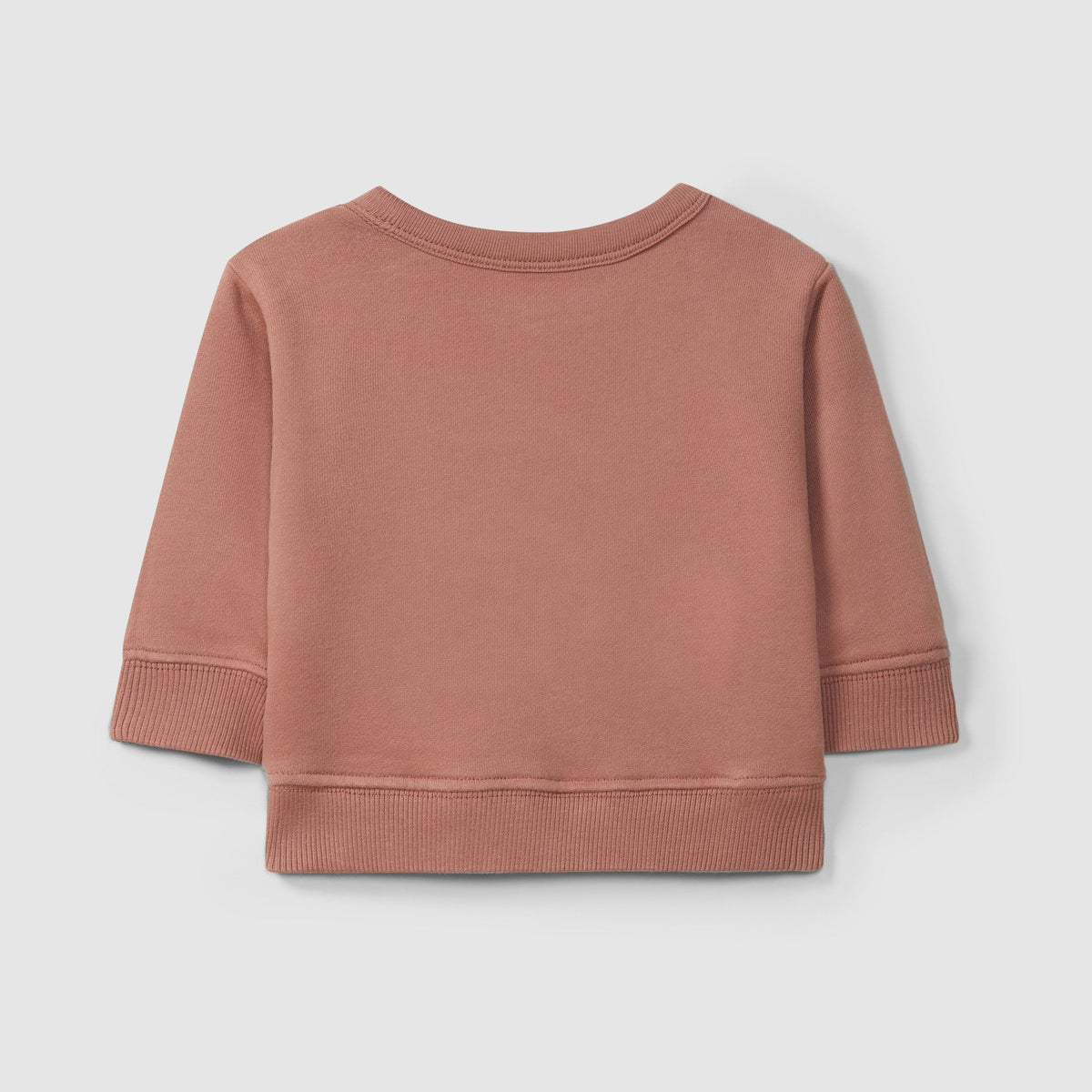 mauve sweatshirt on a light gray background