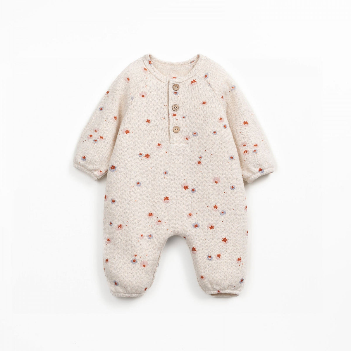 Baby onesie with blueberry pattern on a white background