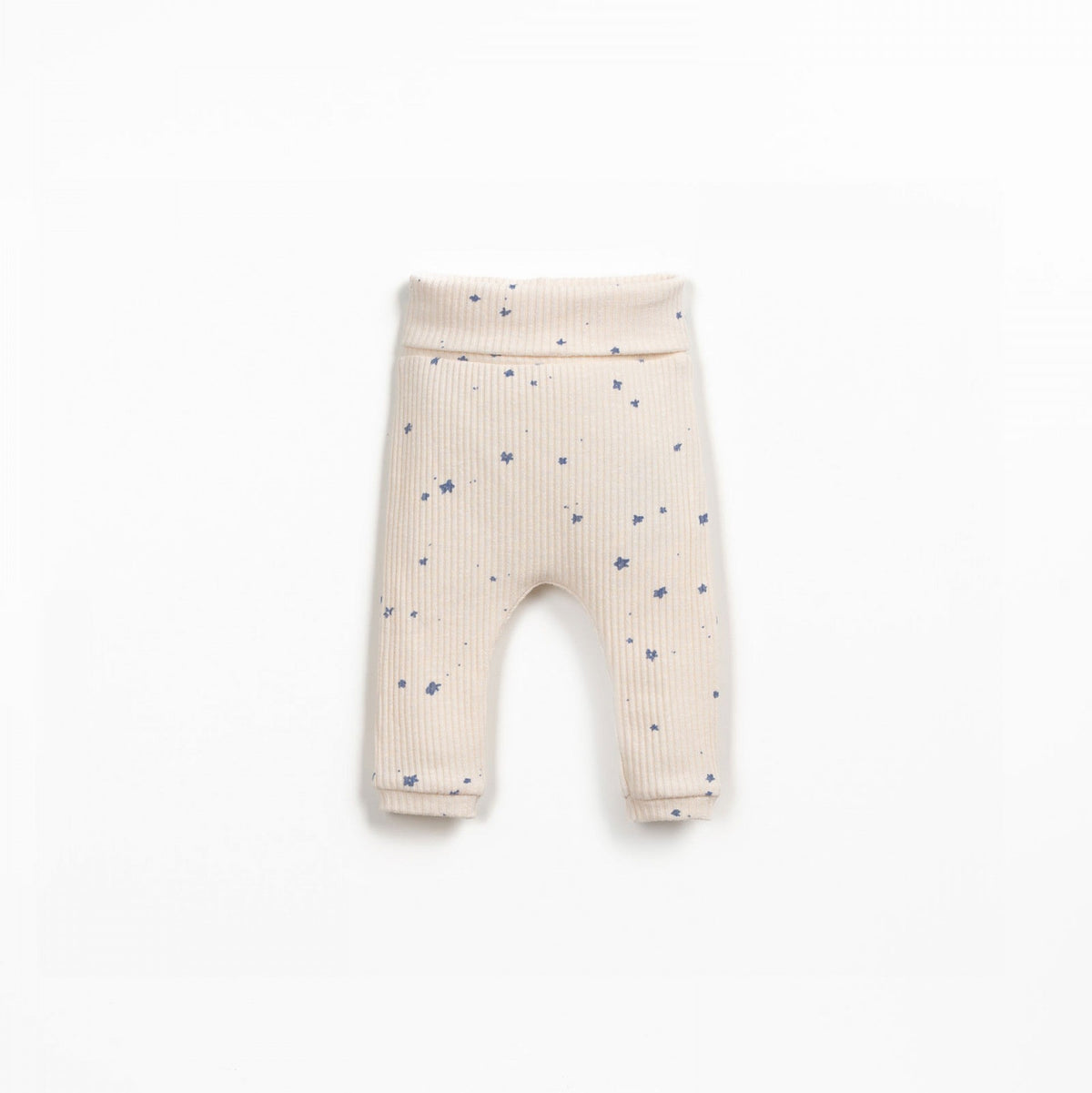 Baby leggings with a blueberry pattern on a white background