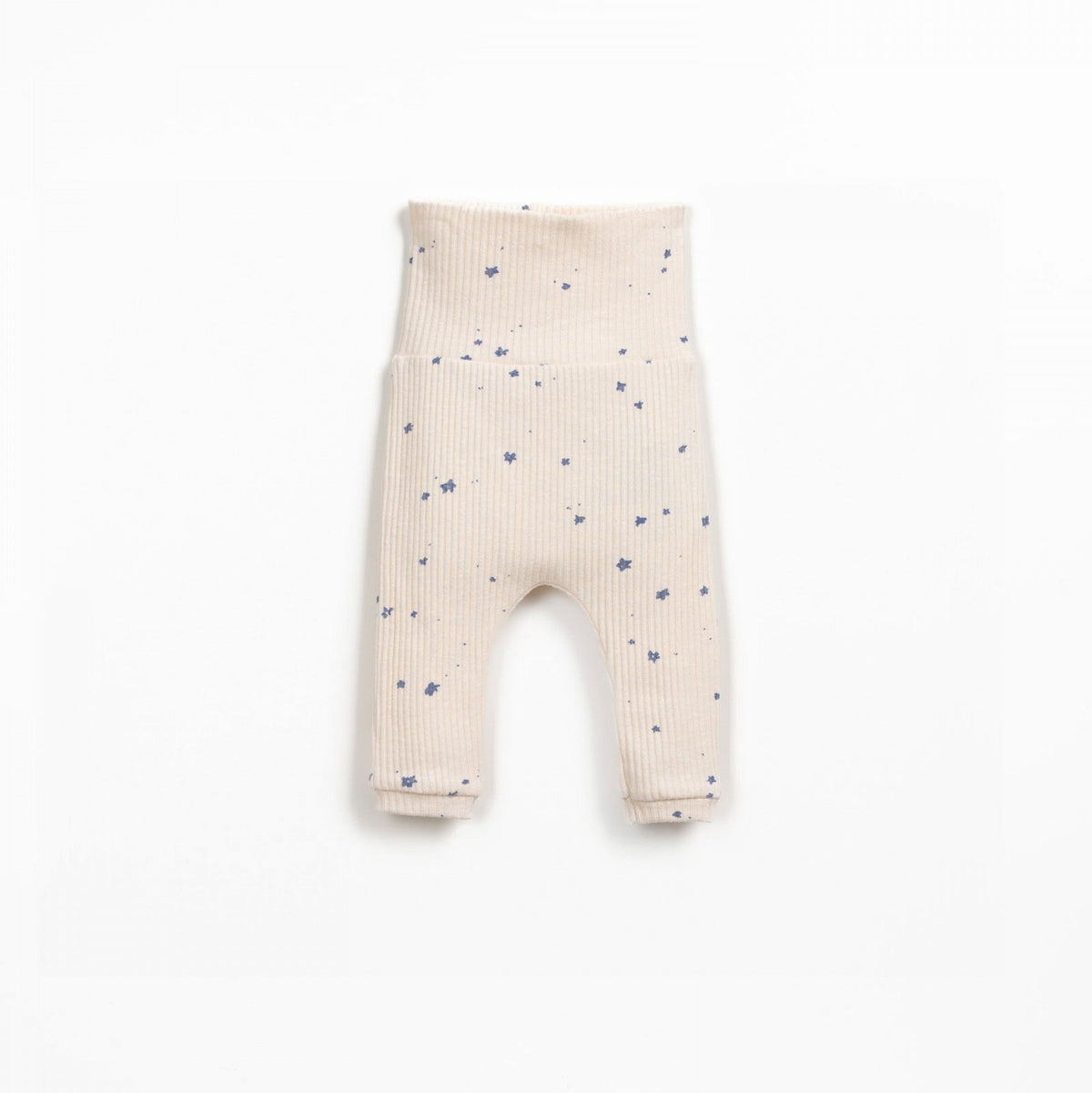 Baby leggings with a blueberry pattern on a white background