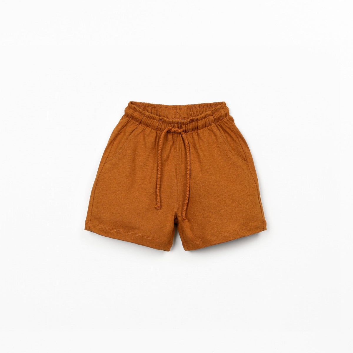 Brown shorts on a white background