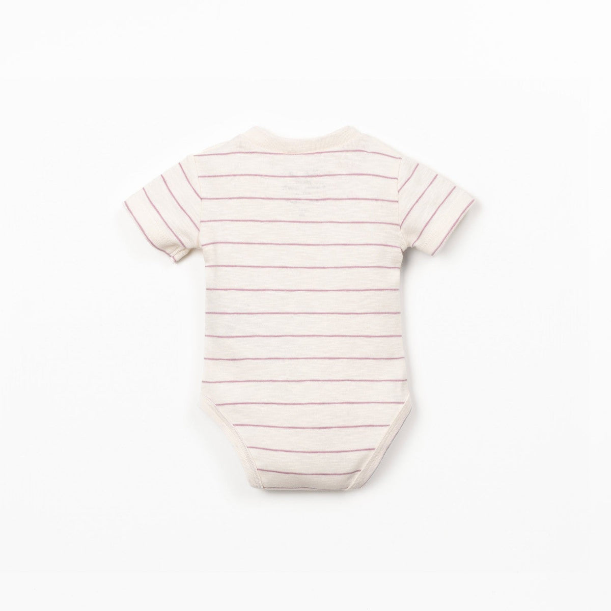 Striped baby onesie on a white background