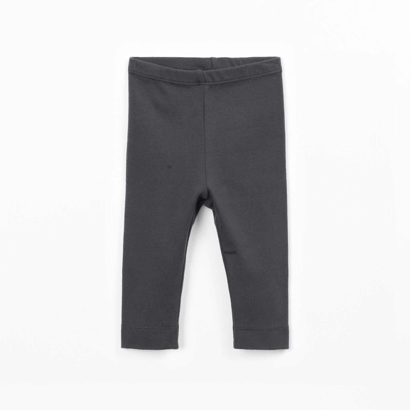Dark gray leggings with an elastic waistband, shown flat against a white background.