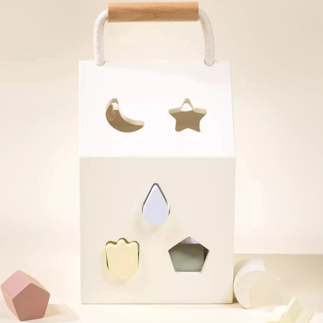 Wooden Shapes Sorting House