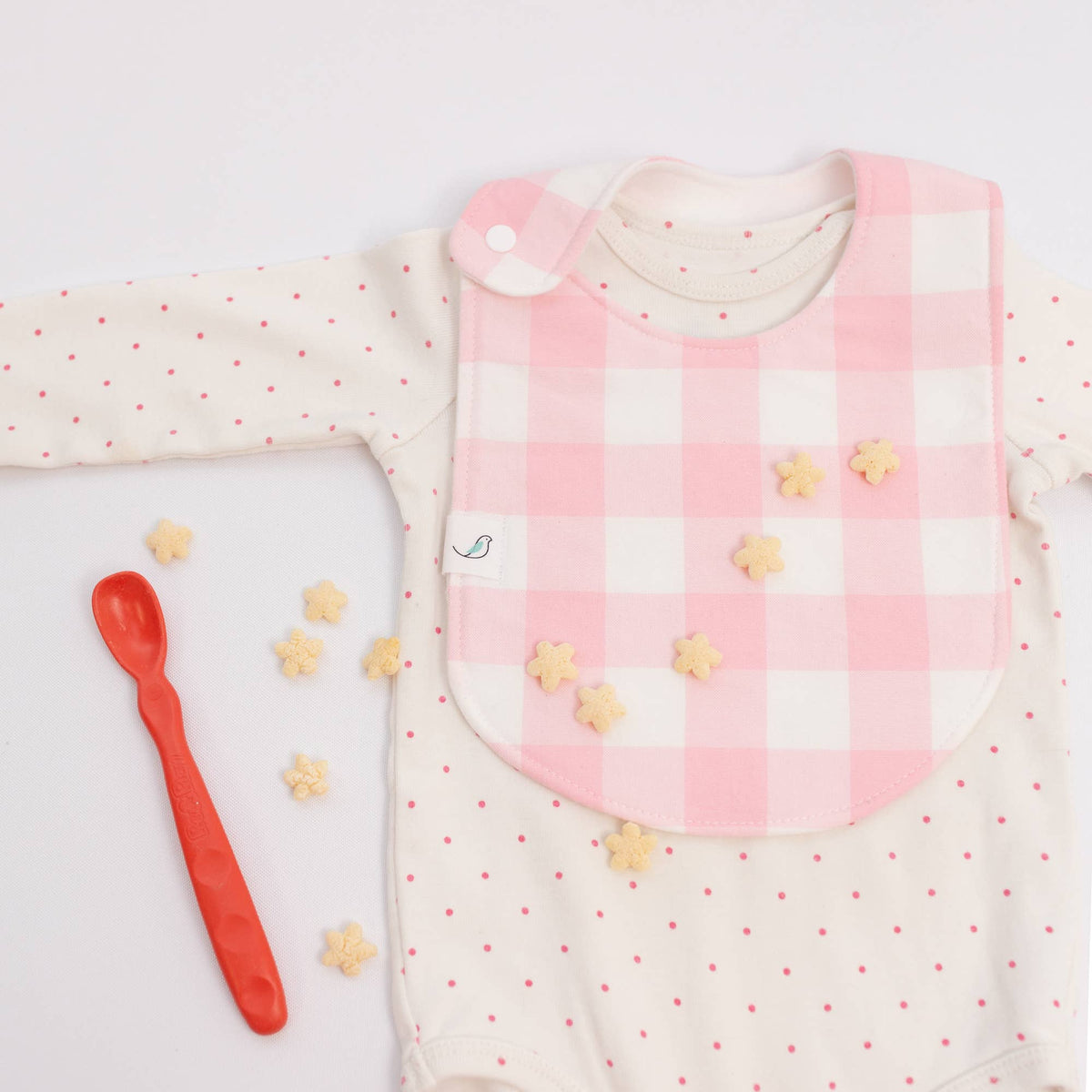 Charlie Snap Bib - Petal Gingham