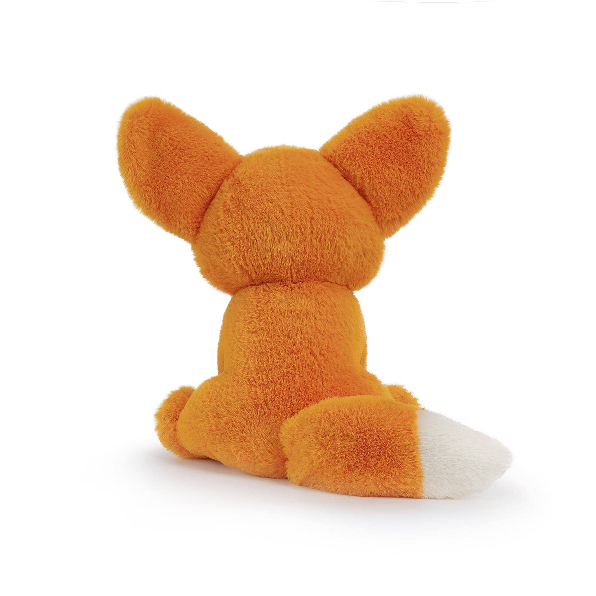 Plush fox toy on a white background