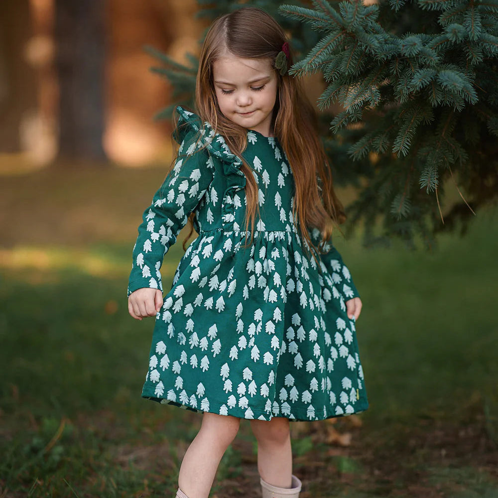 Recycled Cotton Snowy Pine Dress
