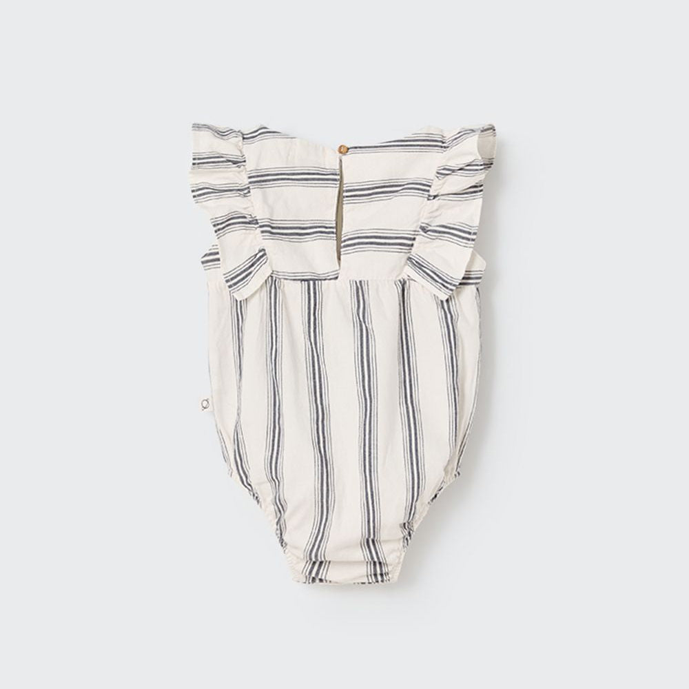 Organic Striped Baby Romper