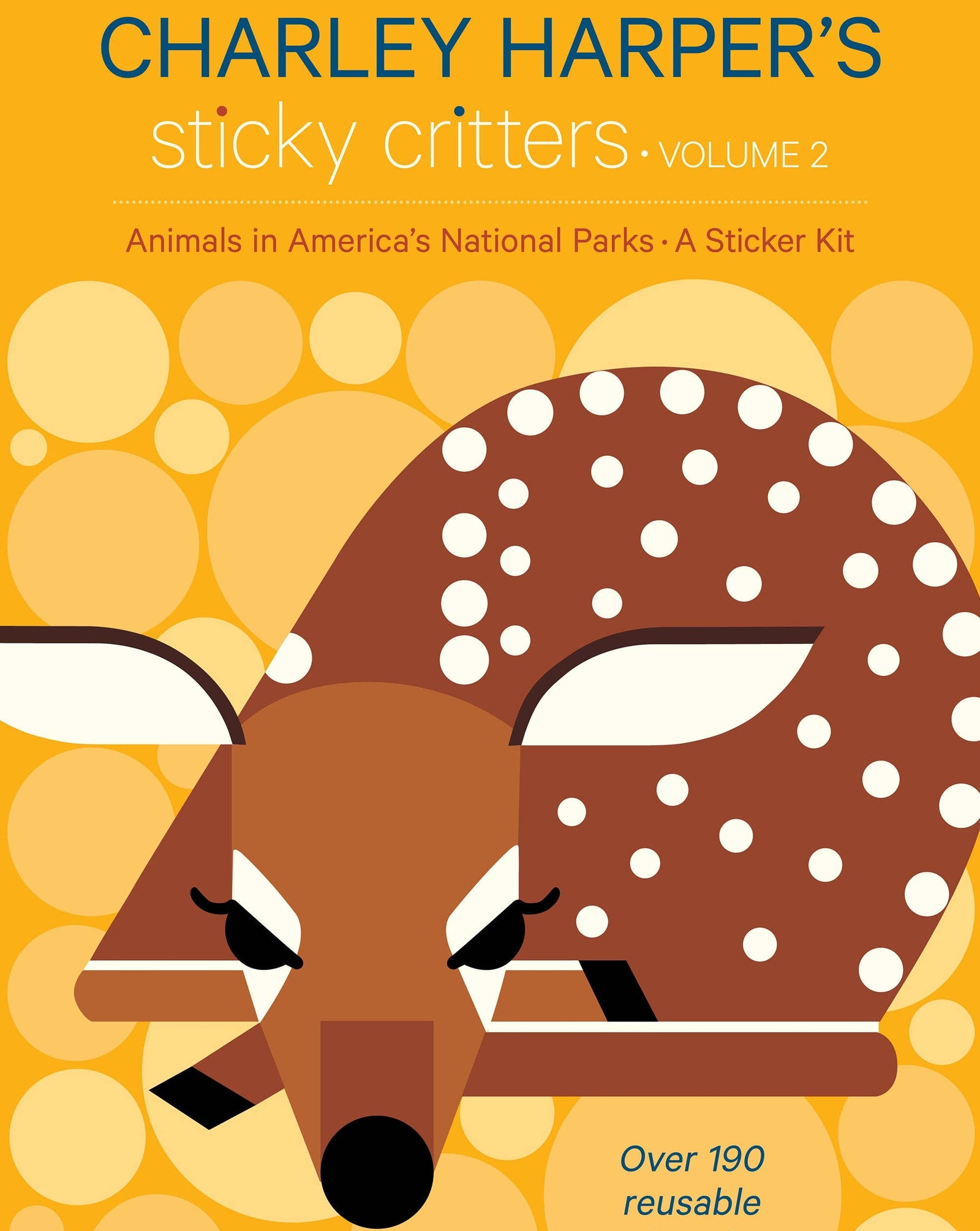 Sticker kit cover with a deer illustration on a yellow background