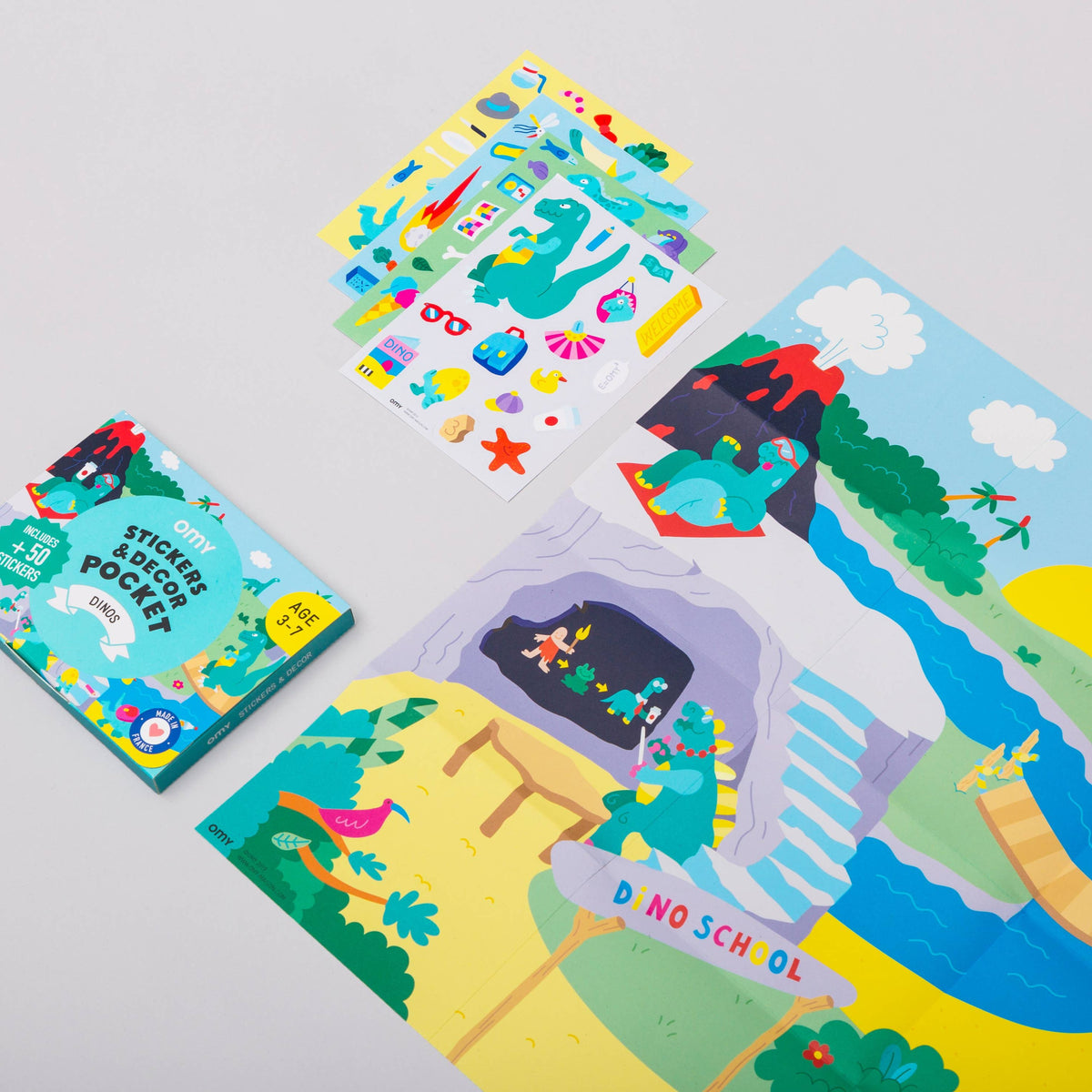 Sticker Pocket  Poster Dinos