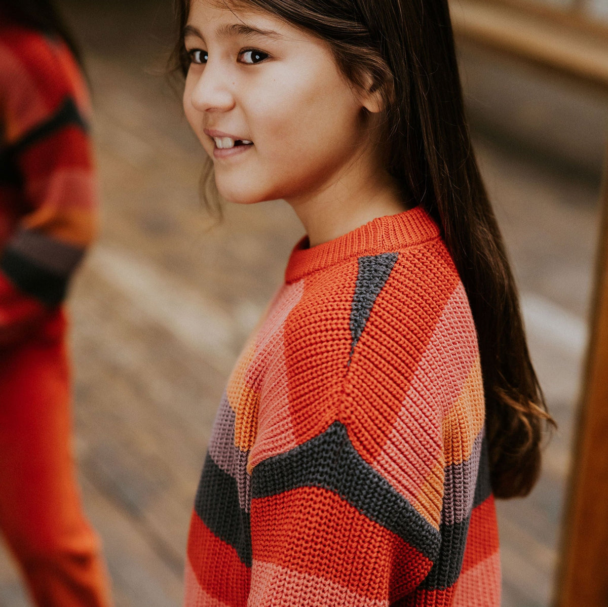 Knitted Stripe Sweater Rainbow