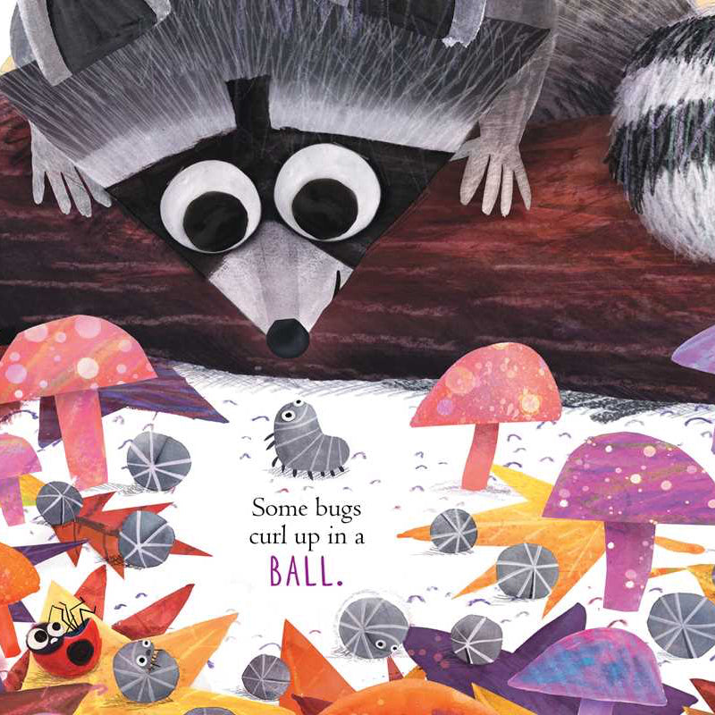 Book cover of 'Some Bugs' with colorful illustrations of various insects and plants.