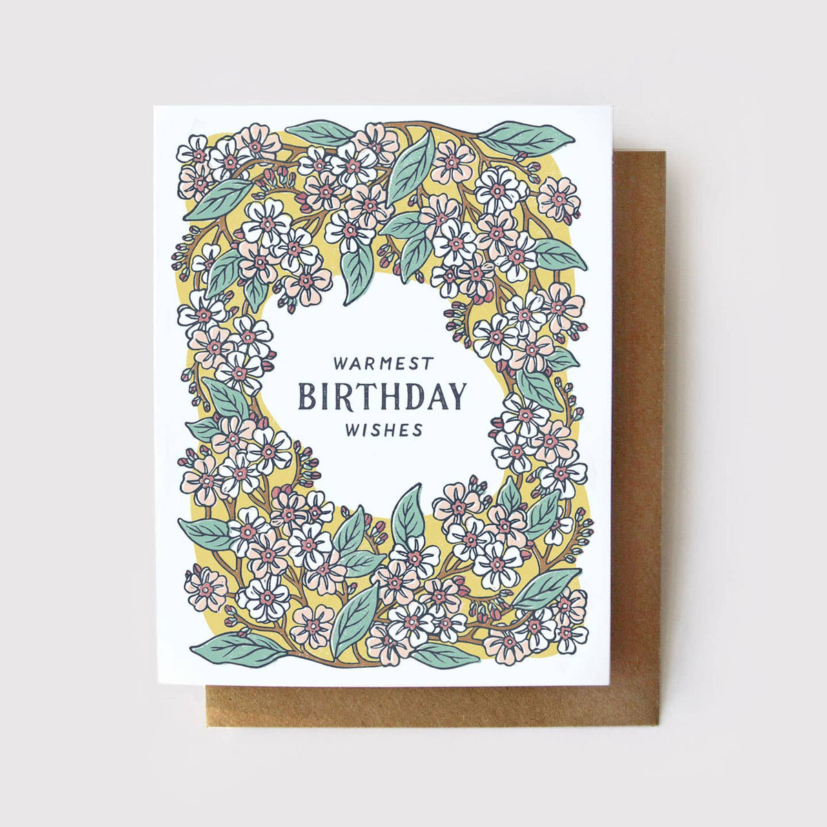 Warmest Birthday Wishes - Peach Blossoms Card