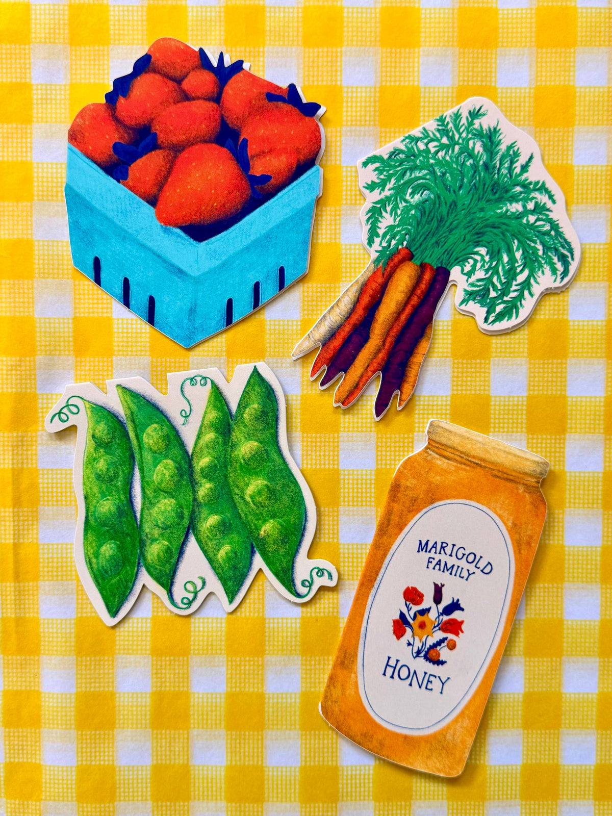 Farmers Market Finds Die-Cut Greeting Card Set