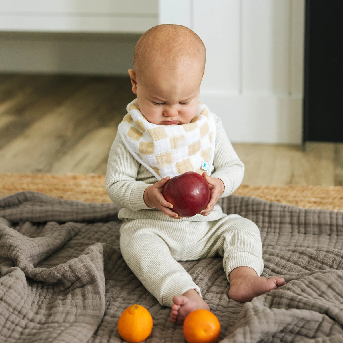 Cotton Muslin Fleece Bandana Bib