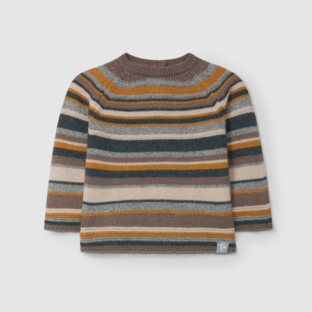 Knitted Sweater with embossed stripes