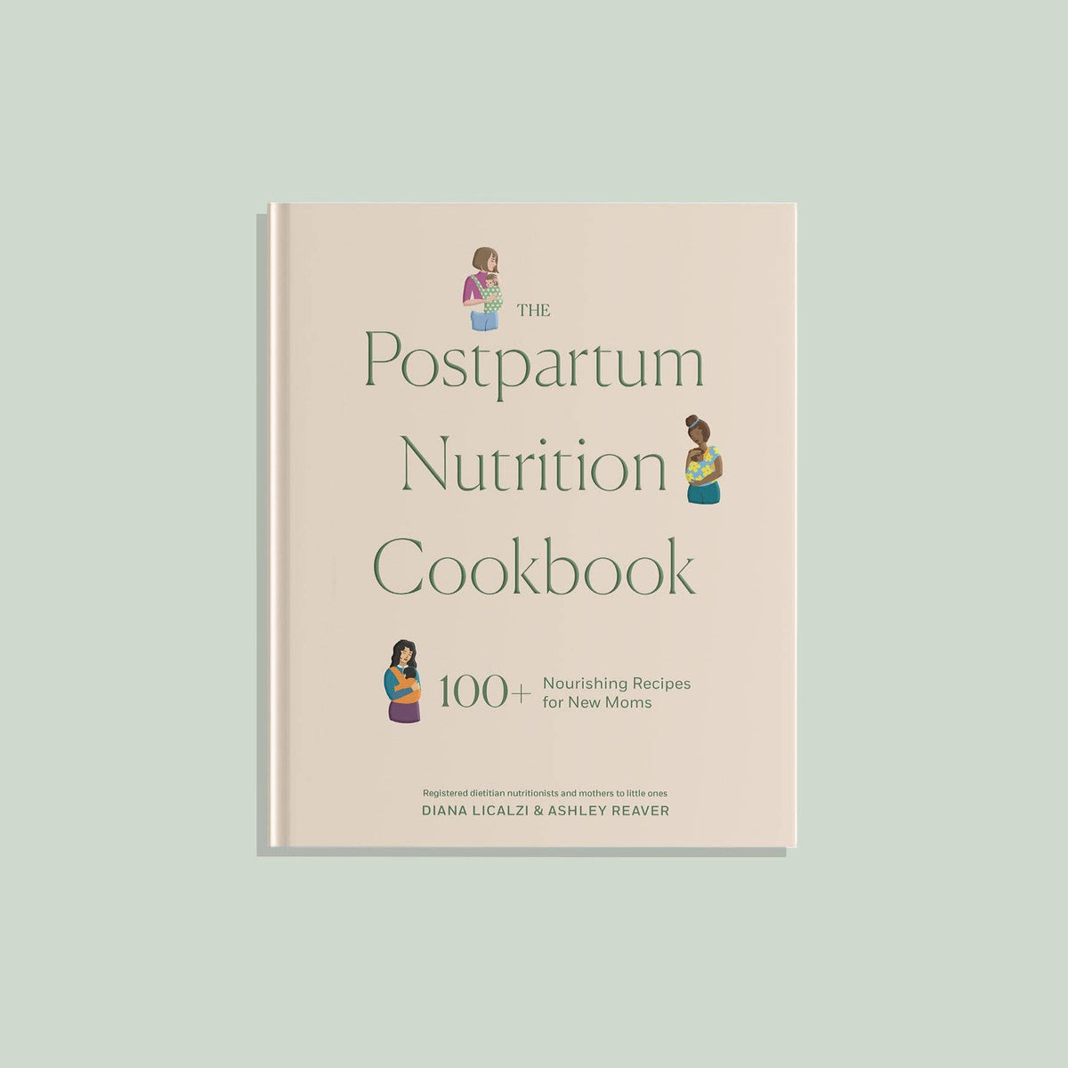 Postpartum Nutrition Cookbook on a light gray background