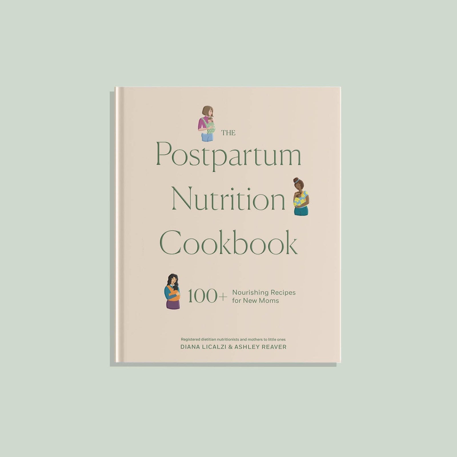 Postpartum Nutrition Cookbook on a light gray background