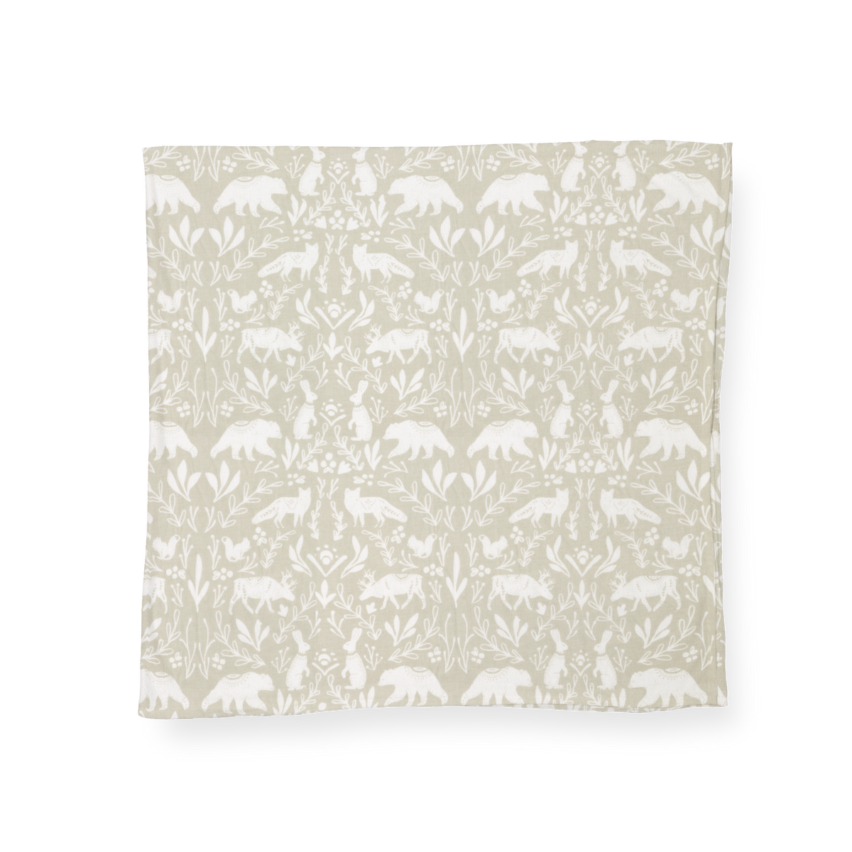 Stretch Knit Swaddle Blanket - Folk Fauna