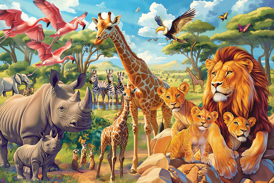African Plains Floor Puzzle