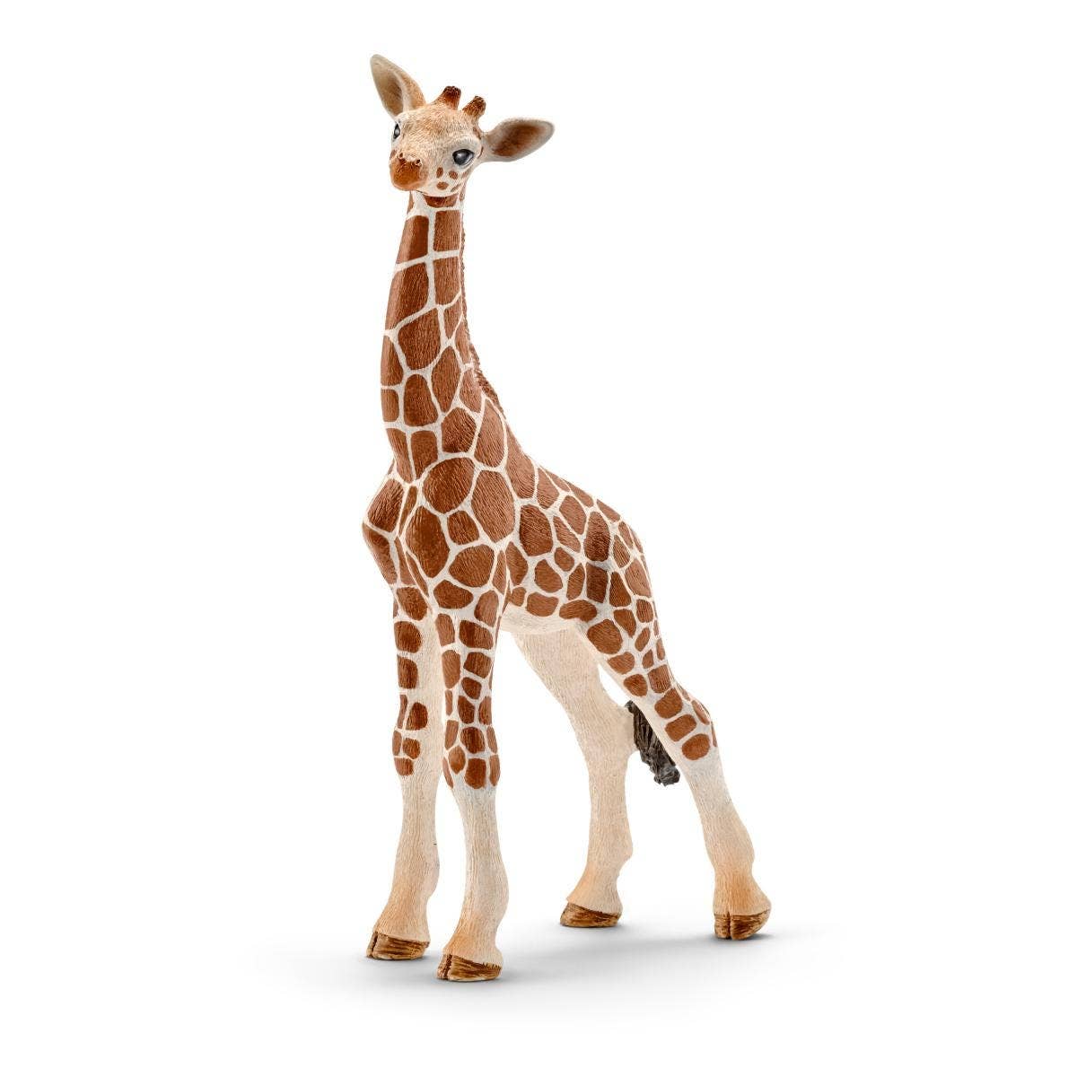 Plush giraffe toy on a white background