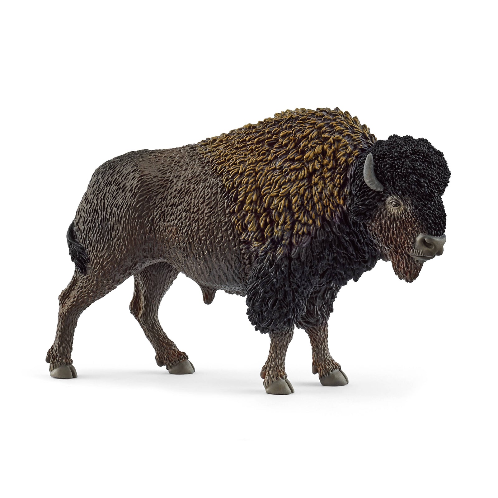 Model of a bison on a white background