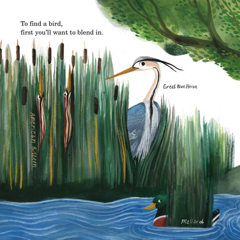 Book cover of 'How to Find a Bird' with birds and an owl in a tree.