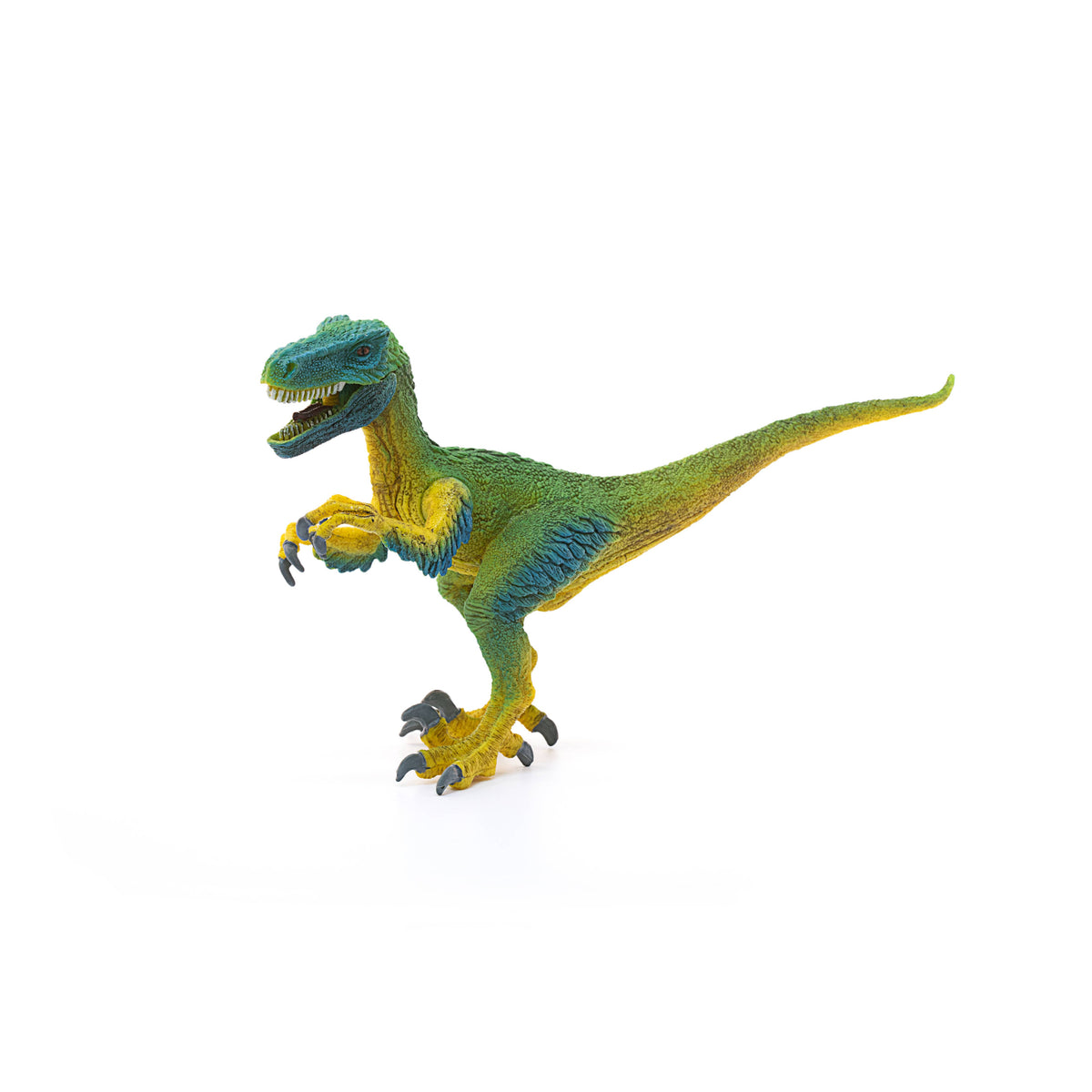 Toy dinosaur figure on a white background