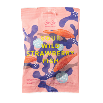 Sour Wild Strawberry Fish Candy