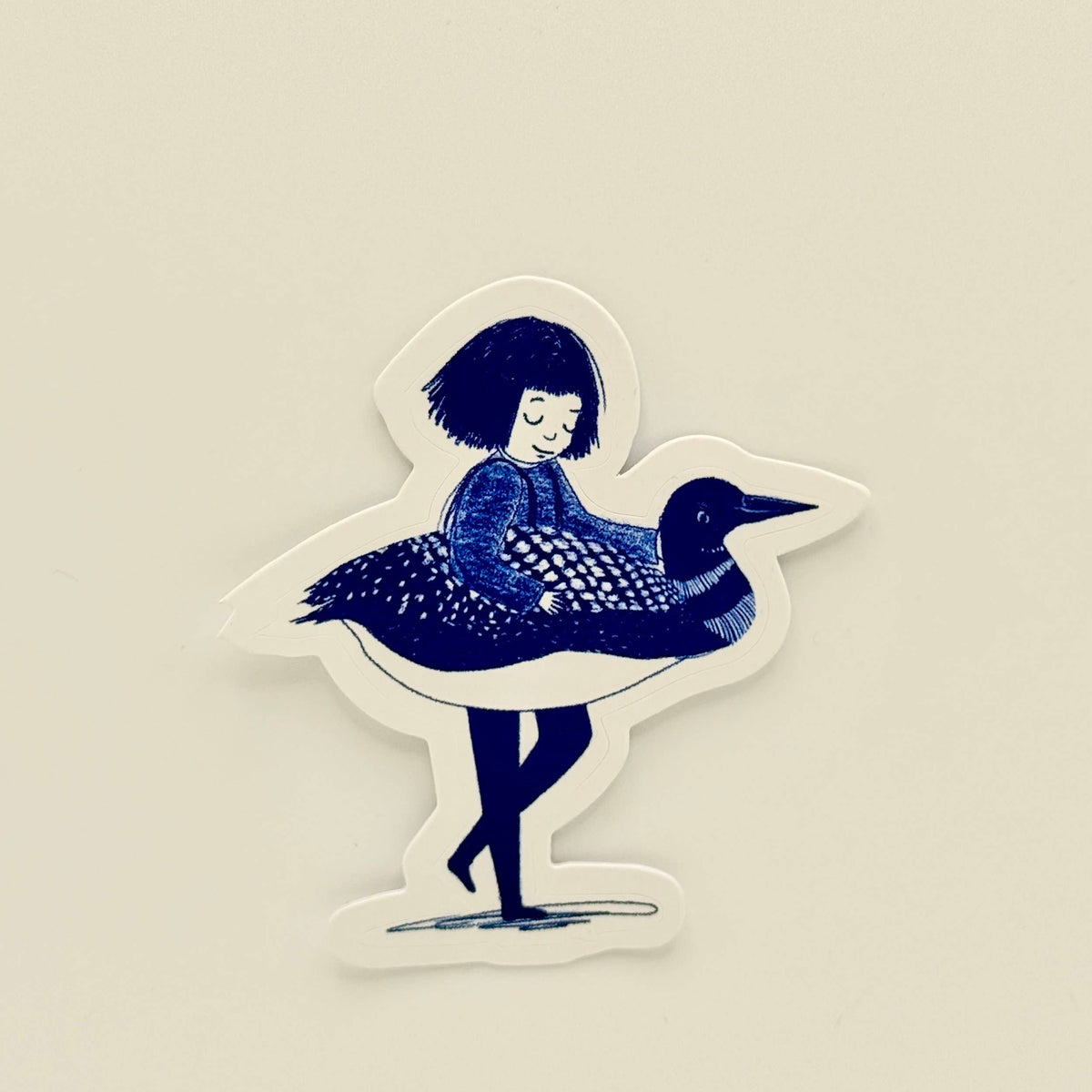 Little Loon Girl Die-Cut Sticker