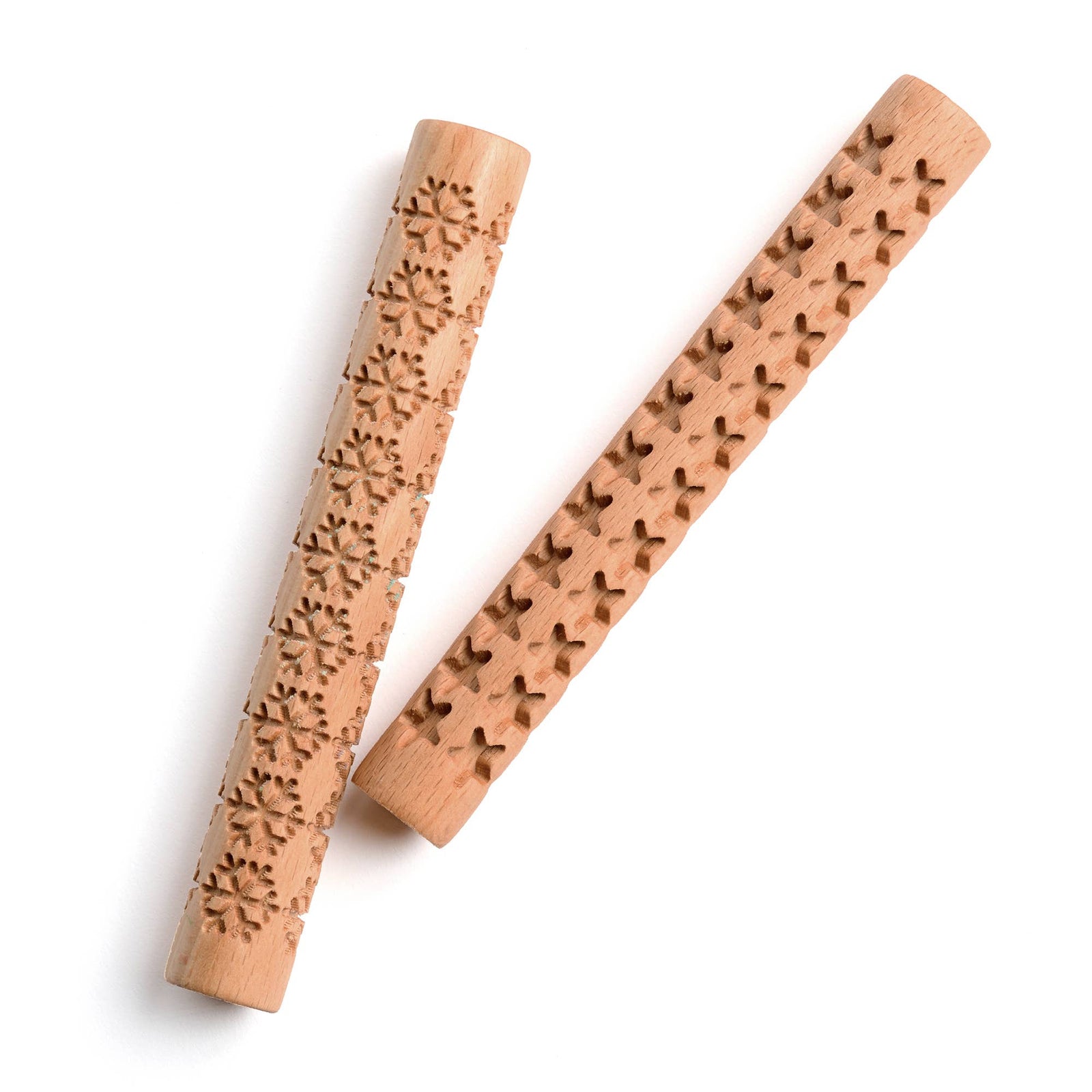 Packaged wooden eco-dough rollers with Else Ware Unplug branding on a white background