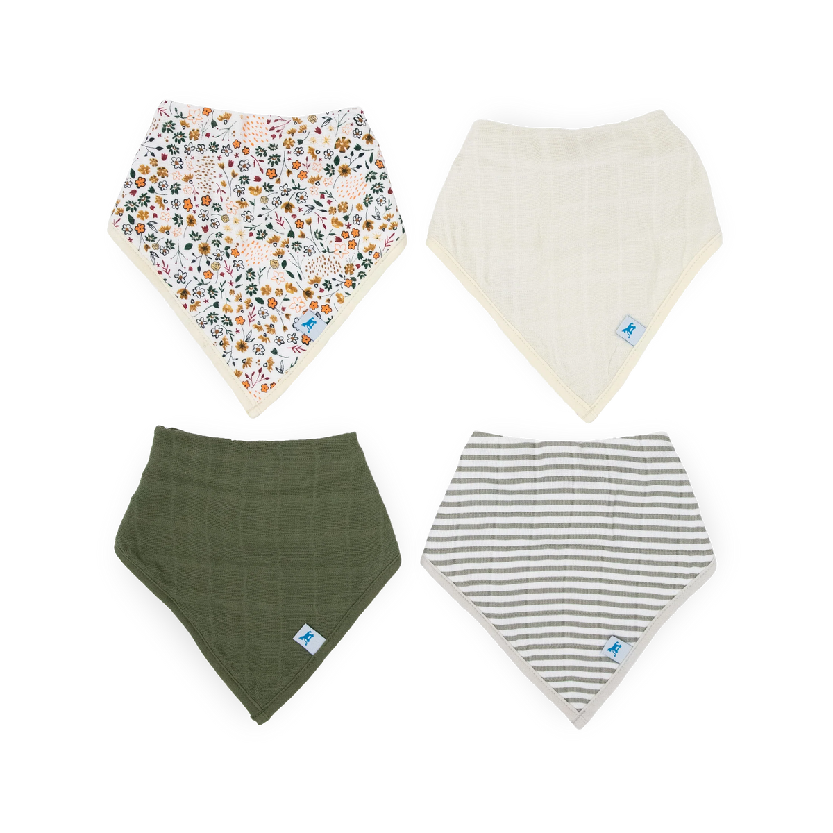 Cotton Muslin Fleece Bandana Bib