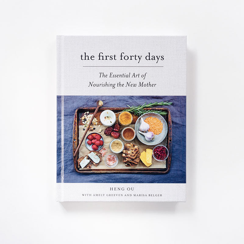 Book titled 'The First Forty Days' on a white background