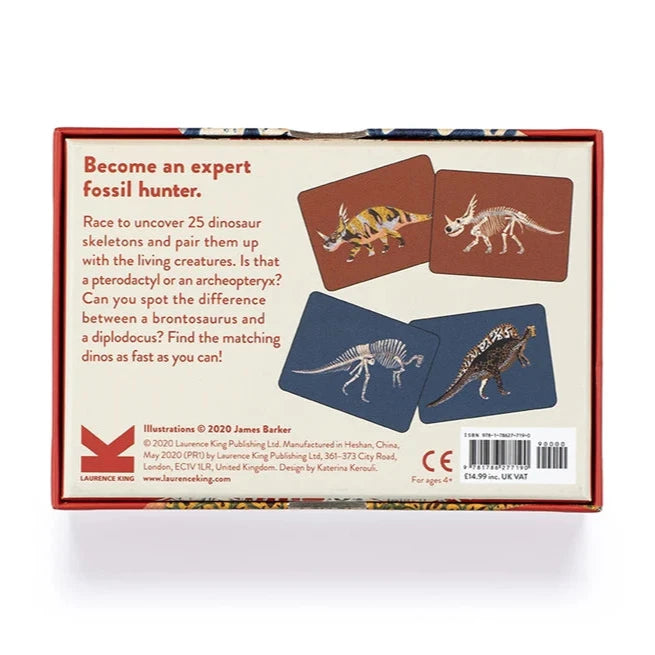 Book cover of 'Match These Bones' with dinosaur illustrations and text.