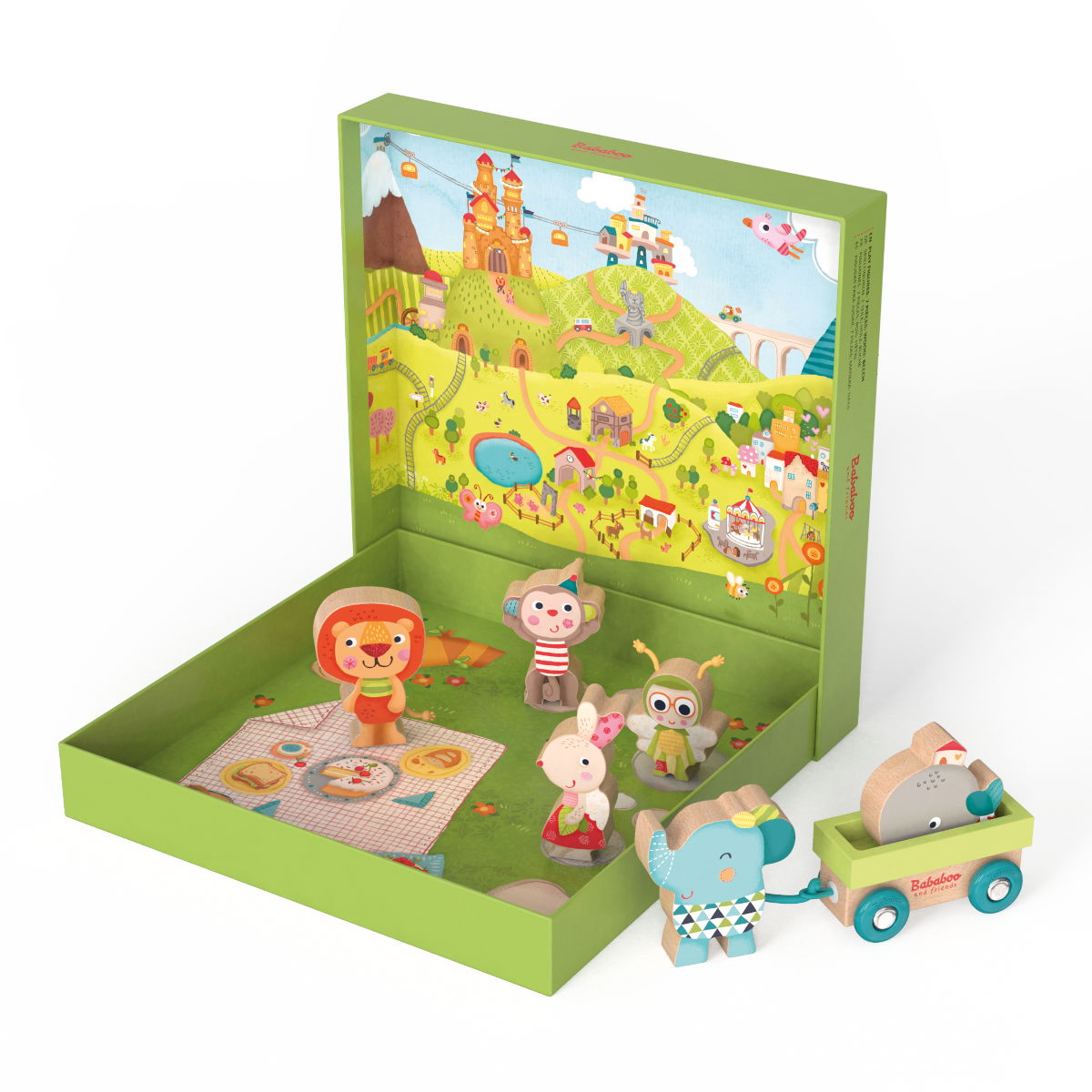 Bababoo and friends Wooden Play Figures