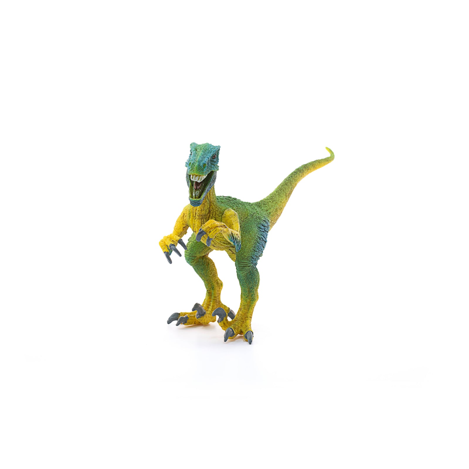 Toy dinosaur figure on a white background